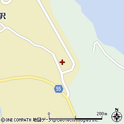 秋田県男鹿市北浦西黒沢（館福）周辺の地図
