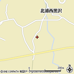 秋田県男鹿市北浦西黒沢中山周辺の地図