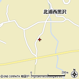秋田県男鹿市北浦西黒沢（中山）周辺の地図