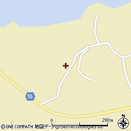 秋田県男鹿市北浦西黒沢天王岱44周辺の地図