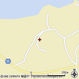 秋田県男鹿市北浦西黒沢前田周辺の地図