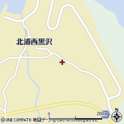 秋田県男鹿市北浦西黒沢（新屋敷）周辺の地図
