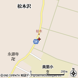 秋田県男鹿市松木沢鵜木境6周辺の地図
