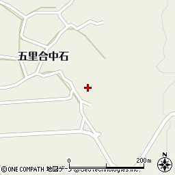 秋田県男鹿市五里合中石瓜沢周辺の地図