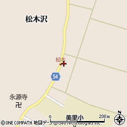 秋田県男鹿市松木沢鵜木境71周辺の地図