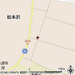 秋田県男鹿市松木沢鵜木境周辺の地図