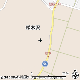 秋田県男鹿市松木沢（松木）周辺の地図
