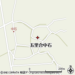秋田県男鹿市五里合中石（八幡前）周辺の地図