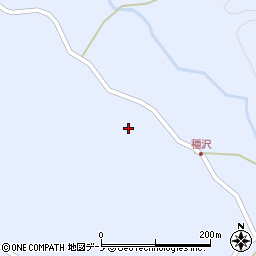 秋田県三種町（山本郡）天瀬川（種沢後野）周辺の地図