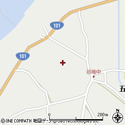秋田県男鹿市五里合神谷長者森15周辺の地図