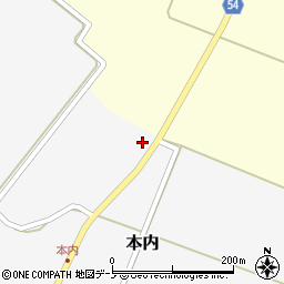 秋田県男鹿市本内福米沢境周辺の地図