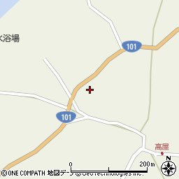 秋田県男鹿市五里合中石南浜野周辺の地図