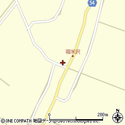 秋田県男鹿市福米沢（福米）周辺の地図