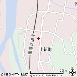 秋田県北秋田市阿仁銀山上新町周辺の地図