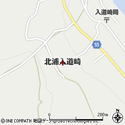 秋田県男鹿市北浦入道崎周辺の地図