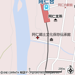 北秋田市役所　阿仁浄水場周辺の地図