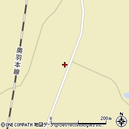 秋田県山本郡三種町鯉川上ノ山周辺の地図