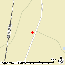 秋田県三種町（山本郡）鯉川（上ノ山）周辺の地図