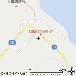 秋田県男鹿市北浦入道崎昆布浦周辺の地図