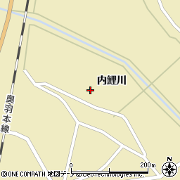 秋田県山本郡三種町鯉川内鯉川周辺の地図