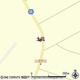 秋田県男鹿市福米沢（土花）周辺の地図