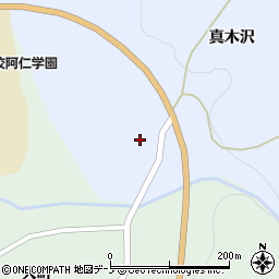 秋田県北秋田市阿仁真木沢鉱山周辺の地図