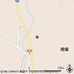 秋田県山本郡三種町上岩川西増浦周辺の地図