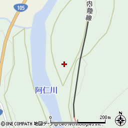 秋田県北秋田市阿仁小渕（背中合）周辺の地図