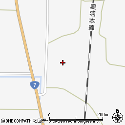 秋田県三種町（山本郡）鹿渡（大沢出口）周辺の地図