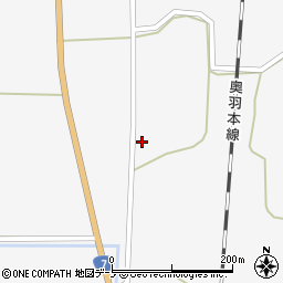 秋田県三種町（山本郡）鹿渡（山谷沢見）周辺の地図