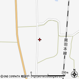 秋田県三種町（山本郡）鹿渡（山谷家ノ上）周辺の地図