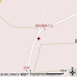 秋田県男鹿市野石中道下周辺の地図