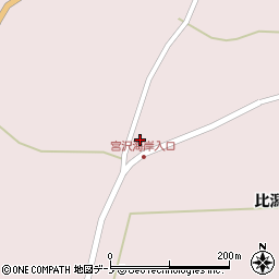秋田県男鹿市野石比潟谷地周辺の地図
