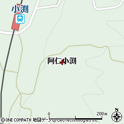 秋田県北秋田市阿仁小渕周辺の地図