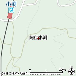 秋田県北秋田市阿仁小渕周辺の地図