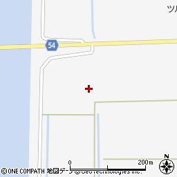 秋田県山本郡三種町鹿渡潟橋周辺の地図