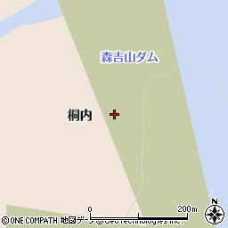 秋田県北秋田市森吉桐内周辺の地図