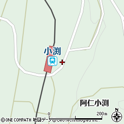 秋田県北秋田市阿仁小渕谷地周辺の地図