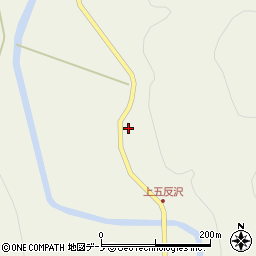 秋田県北秋田郡上小阿仁村五反沢堰根沢口112周辺の地図