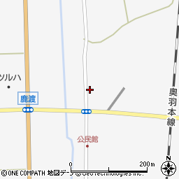 秋田県山本郡三種町鹿渡東小瀬川周辺の地図