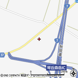 秋田県三種町（山本郡）鹿渡（室ケ沢）周辺の地図