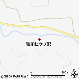 秋田県山本郡三種町鹿渡猿田ヒケノ沢周辺の地図