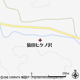 秋田県三種町（山本郡）鹿渡（猿田ヒケノ沢）周辺の地図