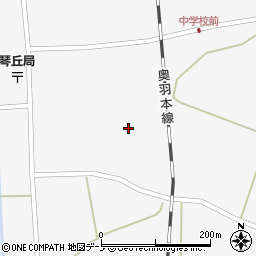秋田県三種町（山本郡）鹿渡（勢奈尻）周辺の地図