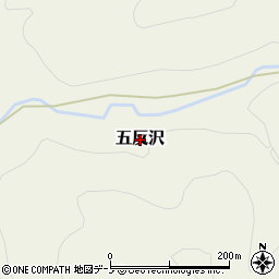 秋田県上小阿仁村（北秋田郡）五反沢周辺の地図