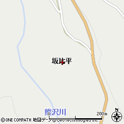 秋田県鹿角市八幡平坂比平周辺の地図