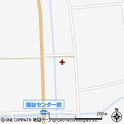 秋田県三種町（山本郡）鹿渡（片カリ橋）周辺の地図