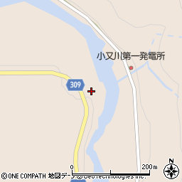 秋田県北秋田市森吉押付岱周辺の地図