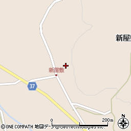 秋田県三種町（山本郡）上岩川（新屋敷）周辺の地図