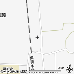 秋田県三種町（山本郡）鹿渡（中沢新田）周辺の地図